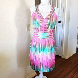 Milly 100% Silk Watercolor Dress Size 4